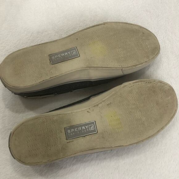 Sperry Gray Wool Patent Leather Top-Sider Size 7.5 - Picture 6 of 7